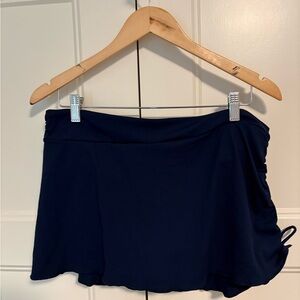 Carve Designs Navy Swim Skirt Cover-Up with Subtle Logo